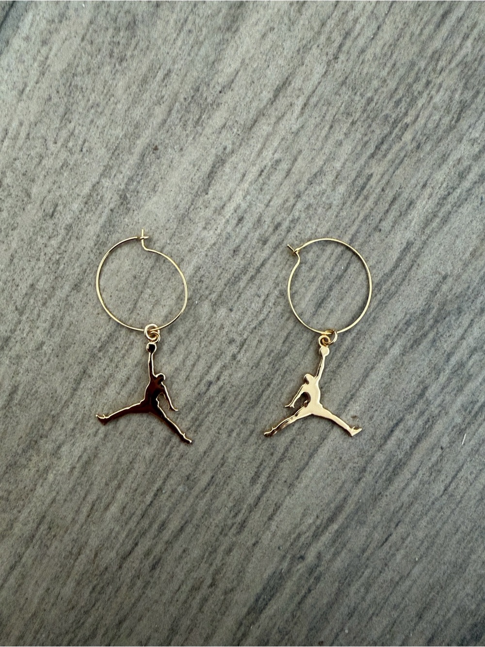 Jordan Gold Jumpman Hoop Earrings